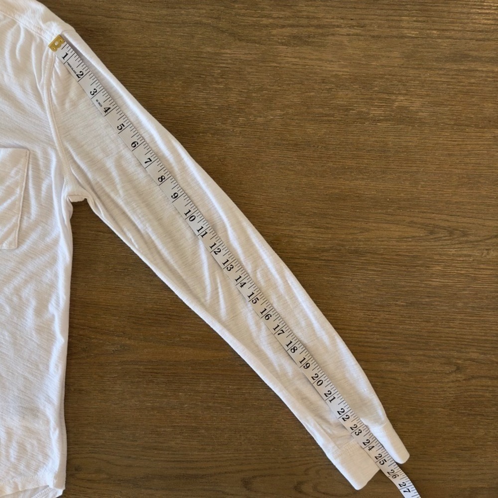 Standard JAMES PERSE White V-Neck Slub Button Down Henley Shirt-Women's Sze 1 - Picture 9 of 15